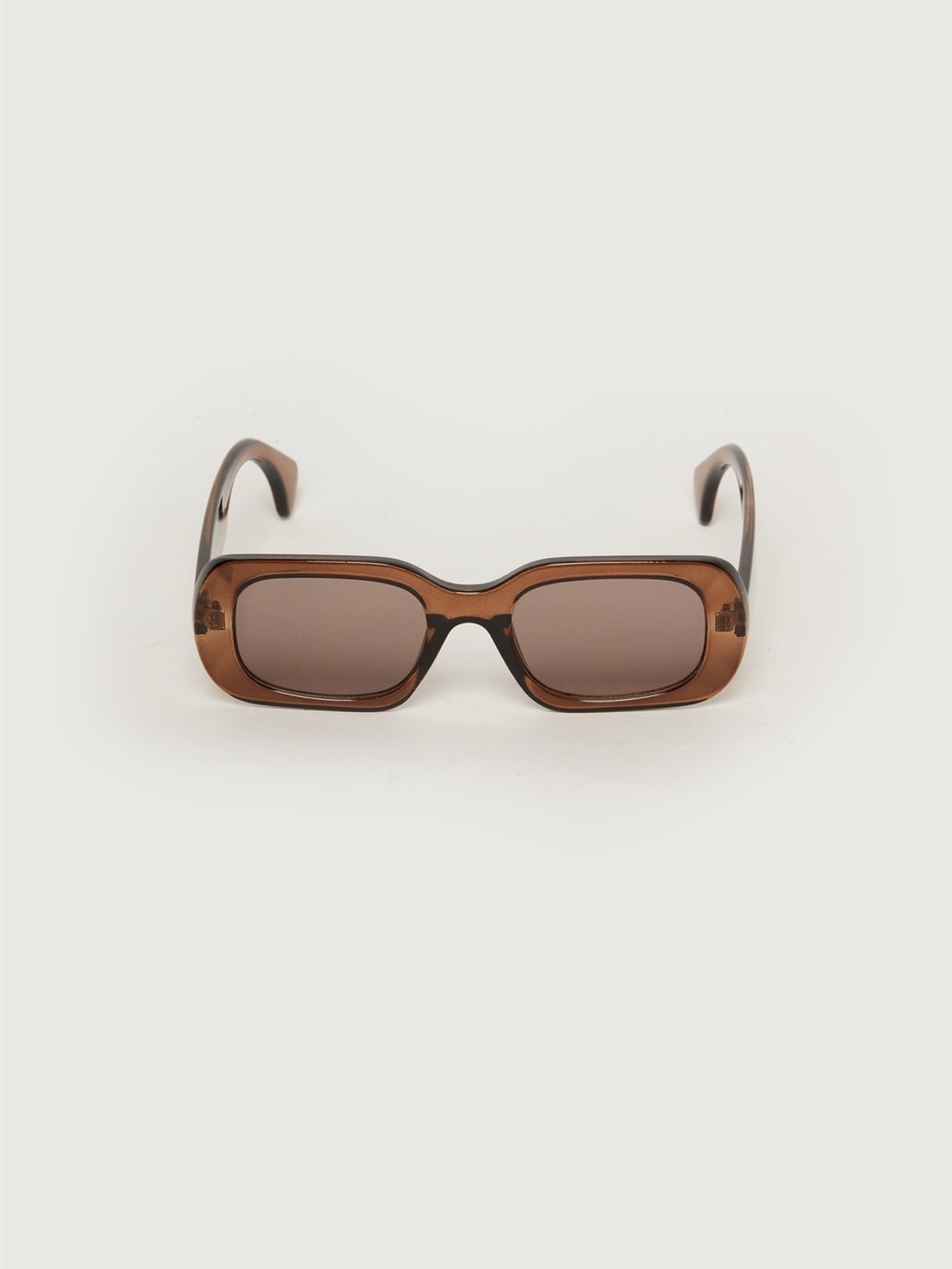 Oak + Fort Black Tortoise Rectangle Sunglasses Y2K Vintage Inspired Minimalist